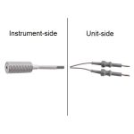 Bipolar cable with banana plugs
